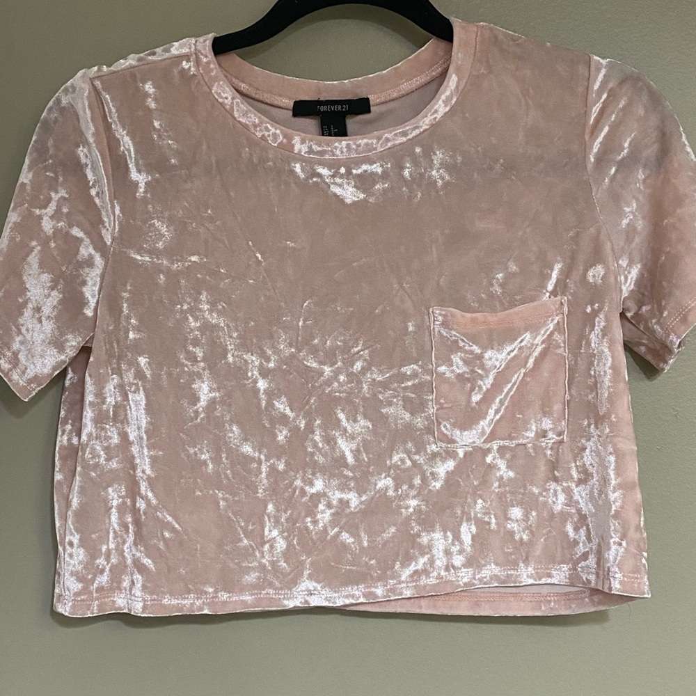 Baby pink crop top